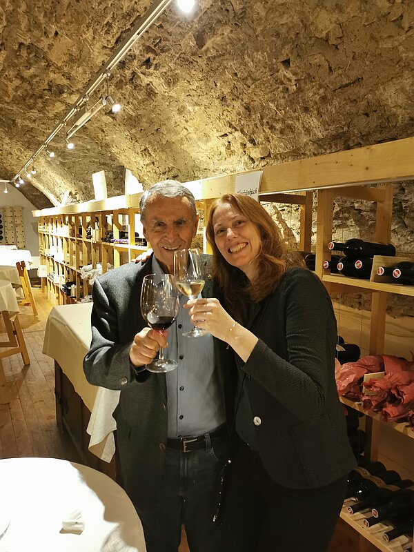 Waltraud Lechner mit Gustav Gründer